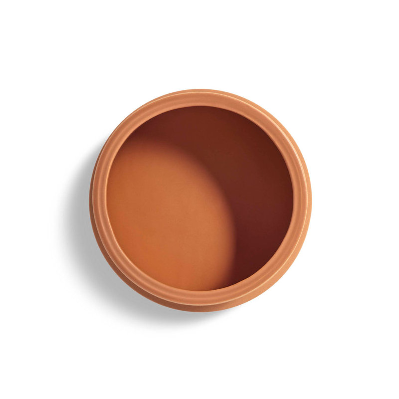 Flange Terracotta Decorative Bowl, Terracotta, 4" H x 10" W x 10" D