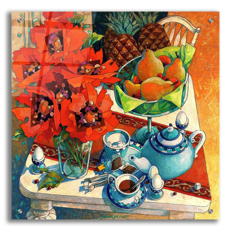 Art mural en verre Latitude Run® «The Breakfast Ritual» par David Galchutt, H 24 po x l 24 po x P 0,2 po