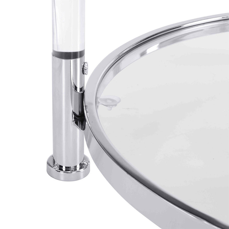W82153571 Table de bout contemporaine en acrylique - H 22,25 po x l 22,05 po x P 22,05 po