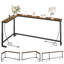 Console étroite avec hauteur réglable (24,3 po à 32,7 po) et 2 prises de courant Table de couloir en L derrière le canapé-1015153763
