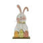 Lapin et œufs en panneau de fibres à densité moyenne Bunny Hop avec base 12 x 6,5 x 2