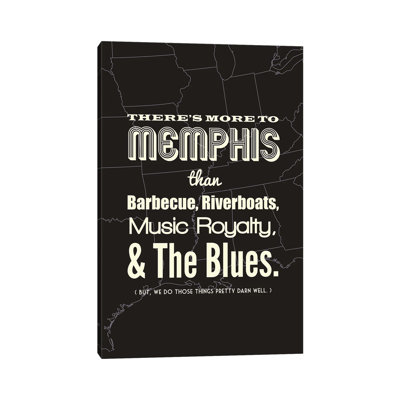 There's More To Memphis - Dark by Benton Park Prints - Wrapped Canvas Print