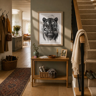 Tiger Gaze Modern - Framed Print