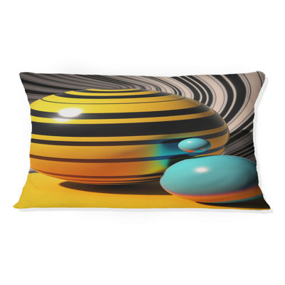 Pop Art Colorful Spheres III - Abstract Geometric Printed Throw Pillow