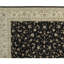 Tapis noir et ivoire de haute qualité noué à la main