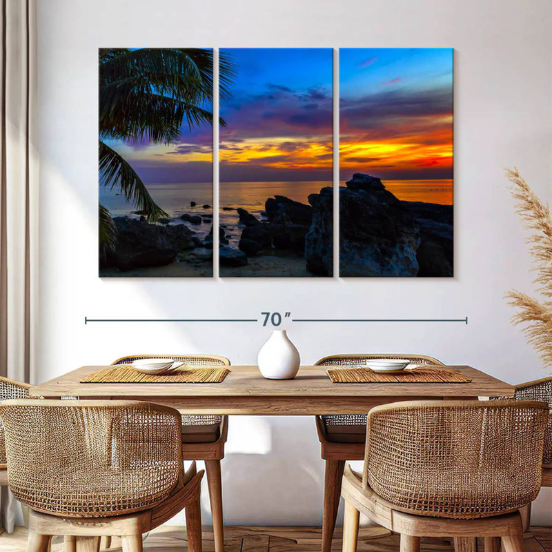 Caribbean Gillard Sunset, 42" H x 65" W