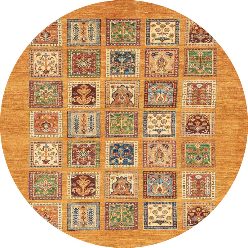 Abstract Indoor Rug, Round 4'
