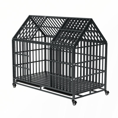 Cage pour chien robuste 52 po avec toit