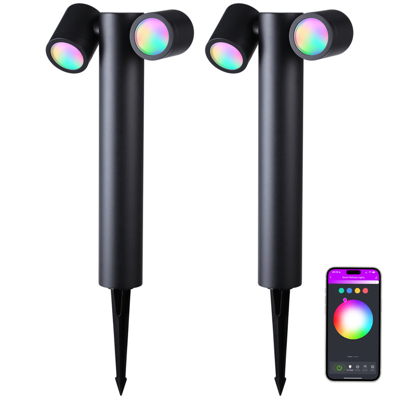 Led Smart Low Voltage Pathway Landscape Lights, App Control, 12v-24v Ac/dc 800lm, 2700k-5000k&rgb