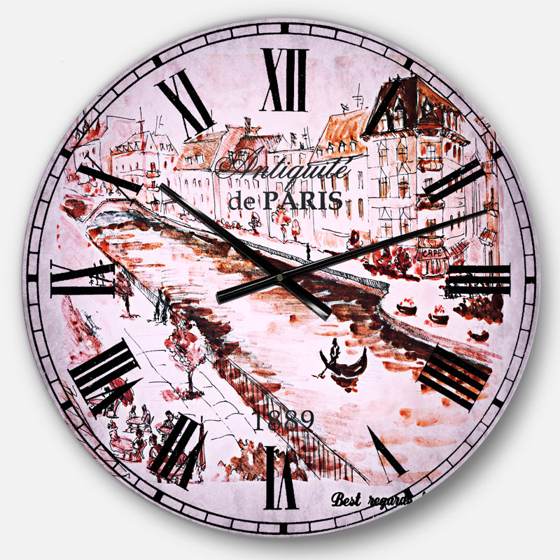 Horloge murale sépia, Moyen