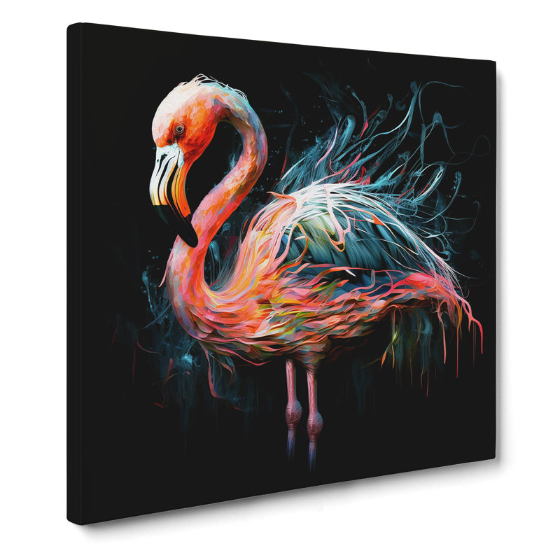 Flamingo Gestural Art - Print