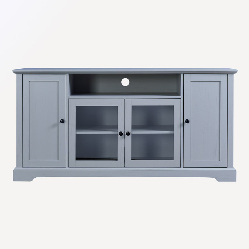 Buffet décoratif 4 portes Marcion, Gris