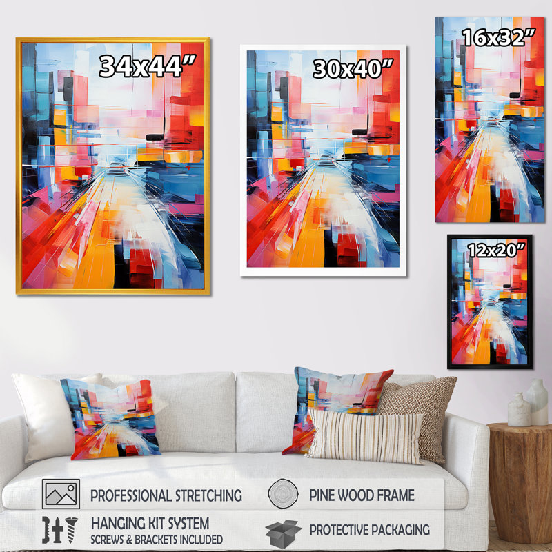 Art mural coloré, spirale colorée de la spirale III - Collages abstraits, Cadre flottant doré, H 60 po x l 28 po