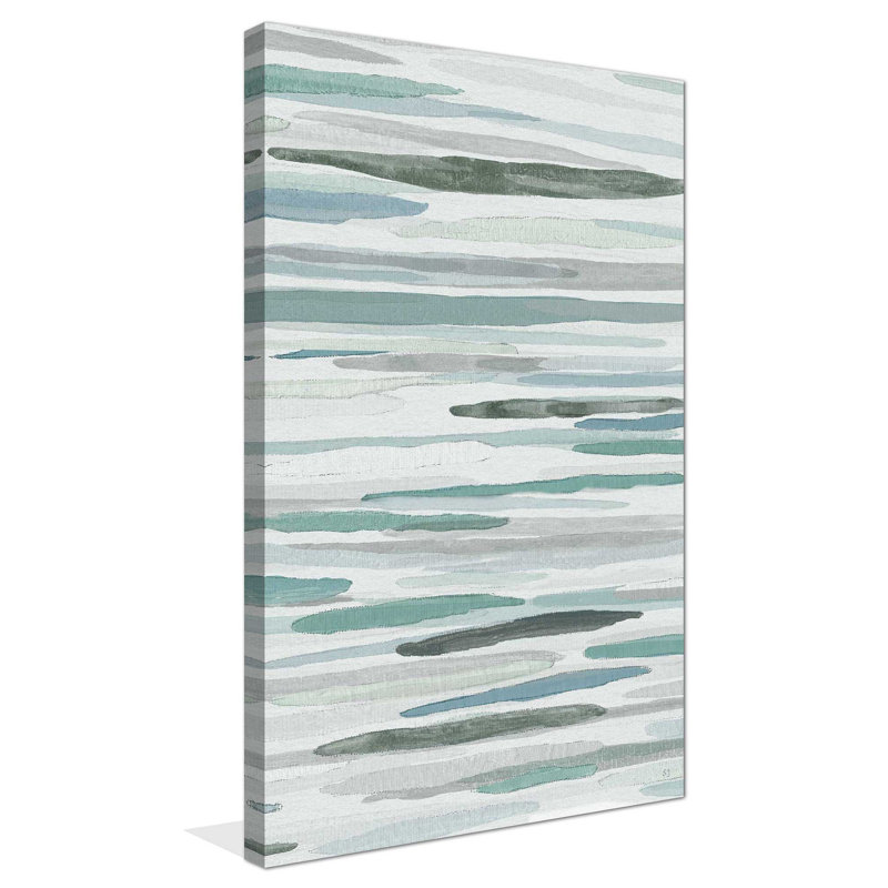«Wind and Water I» par Susan Jill - Peinture, L 18 po x H 30 po, Toile tendue