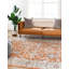 Tapis contemporain de couleur rouille Aden-199150343
