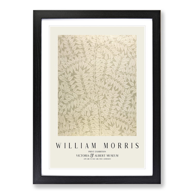 Branch by William Morris - Picture Frame Art Prints, 48cm H x 36cm W x 2cm D, Black