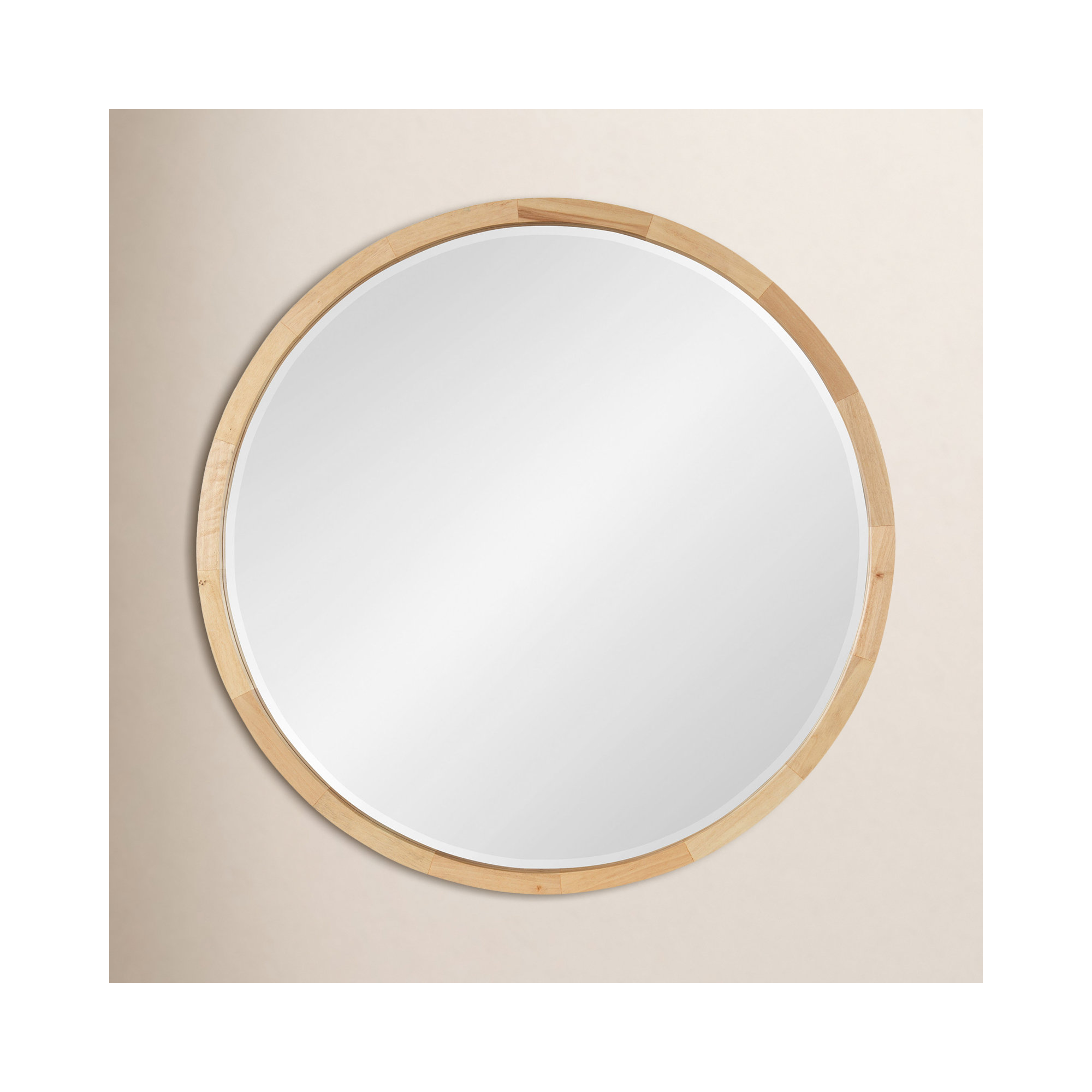 Glover Solid Wood Mirror, 24" x 24", Natural