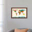 World Map Watercolours III by Michael Tompsett - Floater Frame Print on Canvas-605400934-605400932