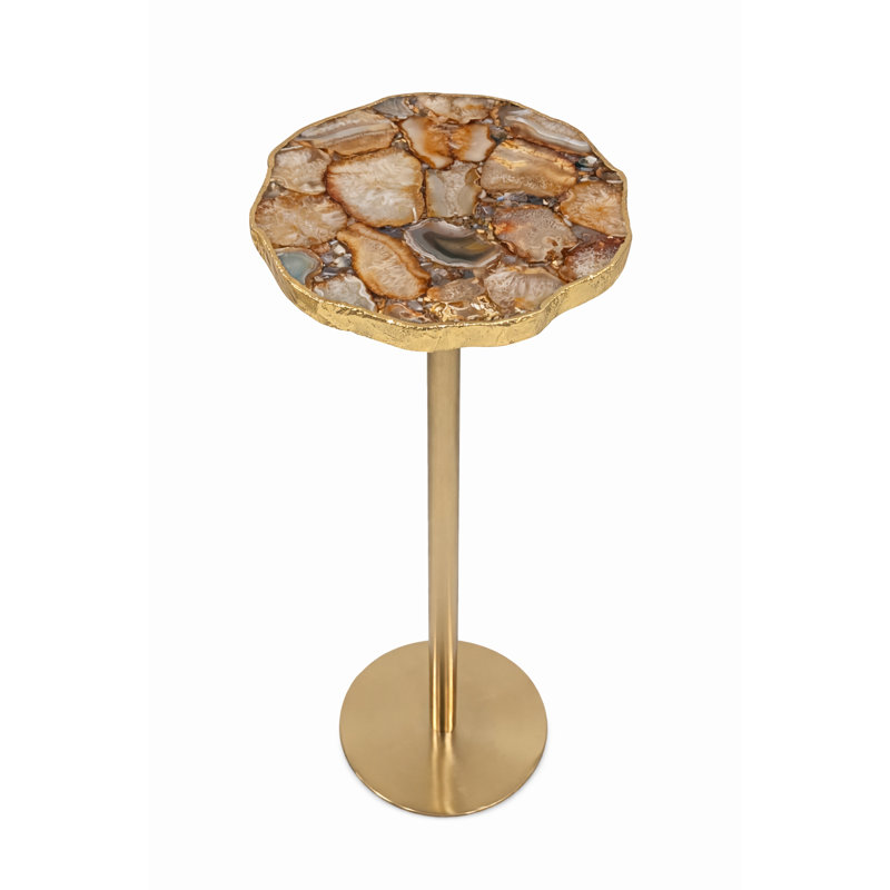 Yellow Agate Top Drink Table