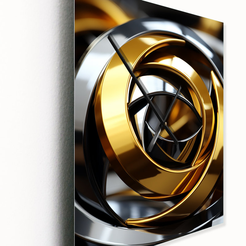 Horloge murale circulaire spirale abstraite futuriste, H 28 po x l 12 po x P 1 po