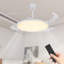 Ventilateur de plafond rétractable avec lumières, 42 pouces, télécommande, réversible à courant continu, 3CCT, à faible bruit, idéal pour les espaces intérieurs