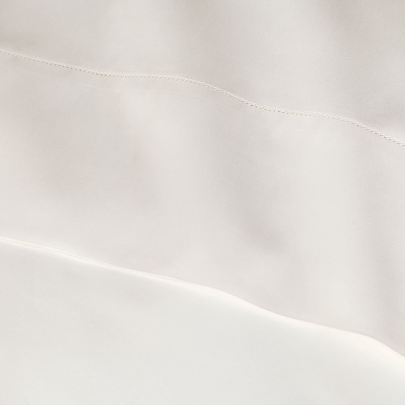 Roma Egyptian Cotton Sateen, King Pillowcase, Ivory