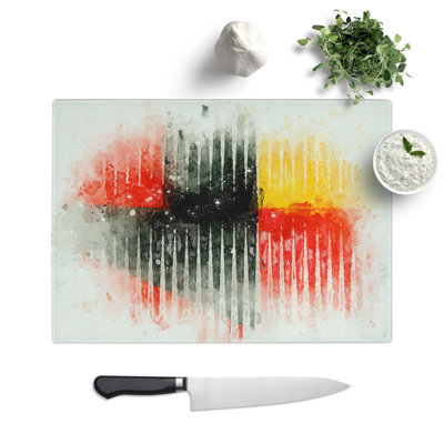 Tempered Glass Angular Angles Chopping Board