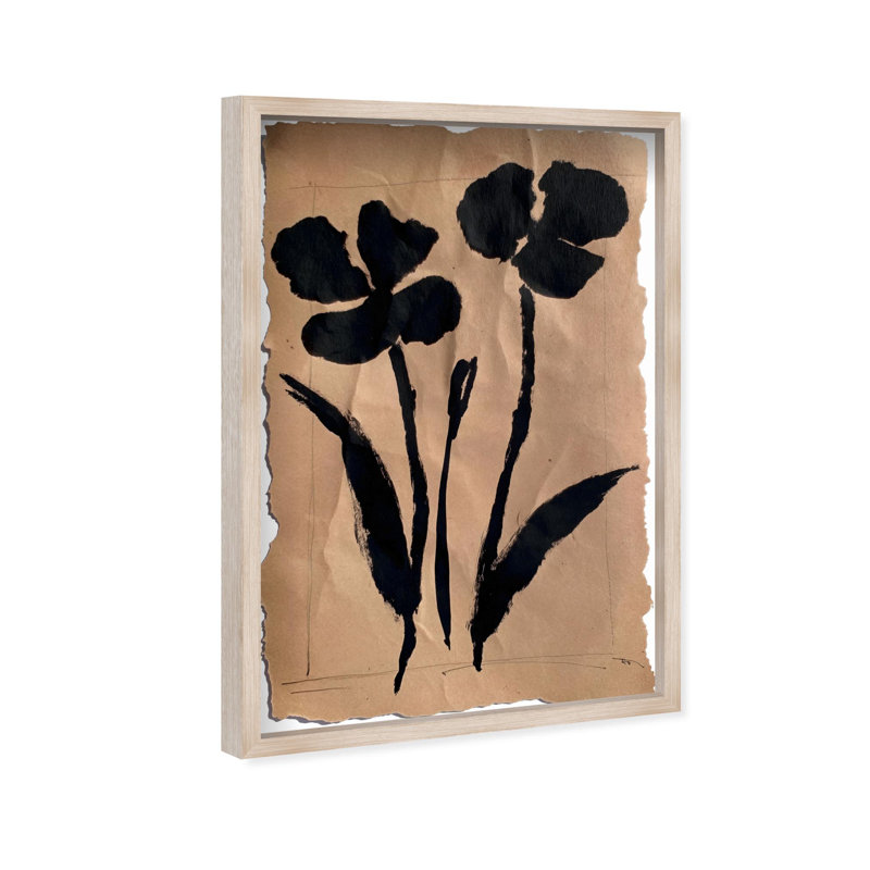 Oliver Gal Artistry in Bloom I Abstract Floral - Luxury Shadowbox Framed Wall Art, Cream, 26" H x 18" W