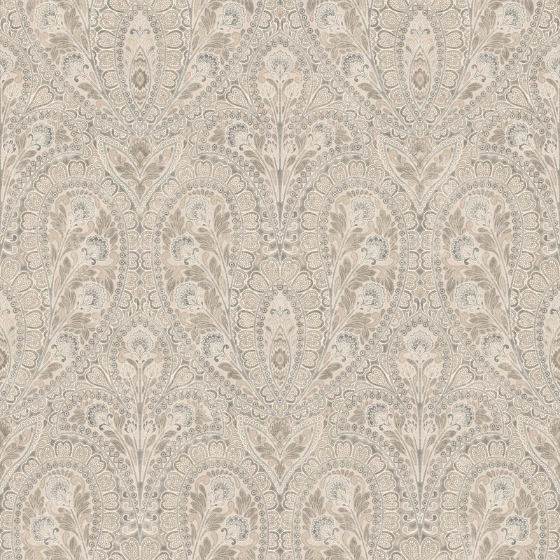 Garretson 1000cm x 52.8cm Satin Wallpaper Roll, Beige