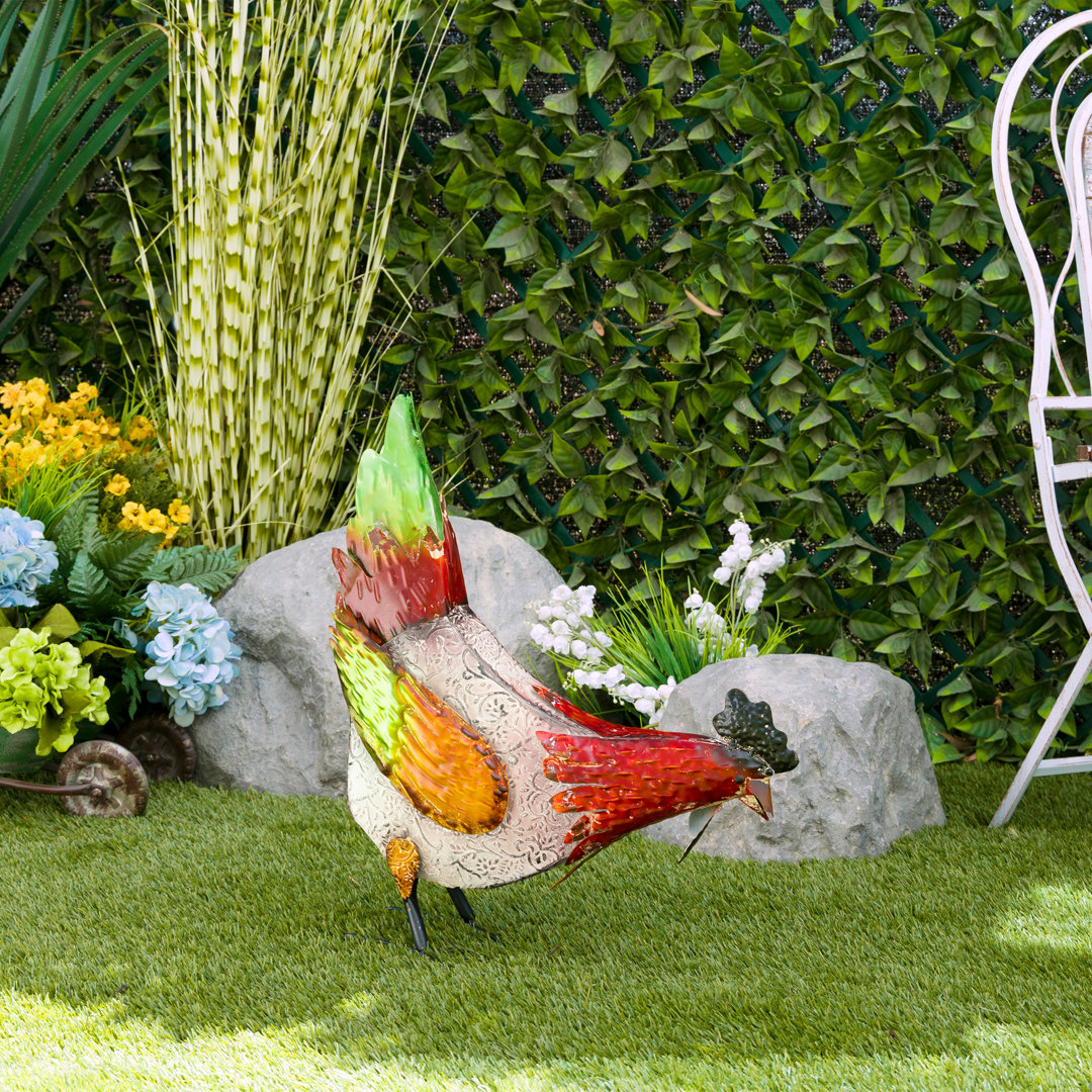 Tarres Bird Metal Garden Statue Rosalind Wheeler