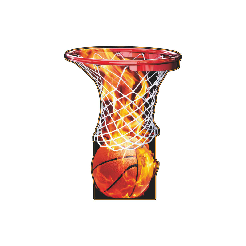 SP13414 Basketball Jam Hoop Ball On Fire