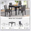 Ensemble de table de salle à manger 5 pièces avec 4 chaises, ensemble de table de salle à manger pour 4 avec chaises, ensemble de table de salle à manger en bois pour cuisine, salle à manger, gris clair et noir deux tons