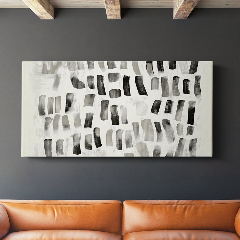 Toile tendue abstraite Seris 6 # Lxxvi-Gallery, H 20 po x l 40 po