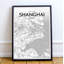 Shanghai City Map - No Frame Print-2103275877