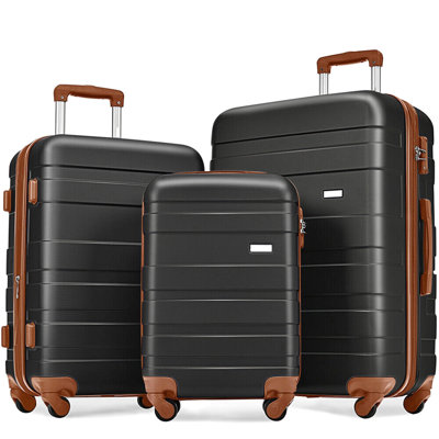 Luggage Sets New Model ABS Hardshell 3pcs Clearance Luggage Hardside Lightweight Durable Suitcase sets Spinner Wheels Suitcase with TSA Lock 20''24''28''