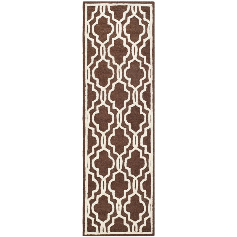 Cannen Hand Tufted Wool Geometric Rug, Runner 2'6" x 12'