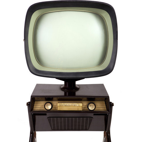SP03043 Ensemble de télévision rétro en carton noir et blanc