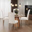 Chaise parsons capitonnée en lin rembourré-1032295278