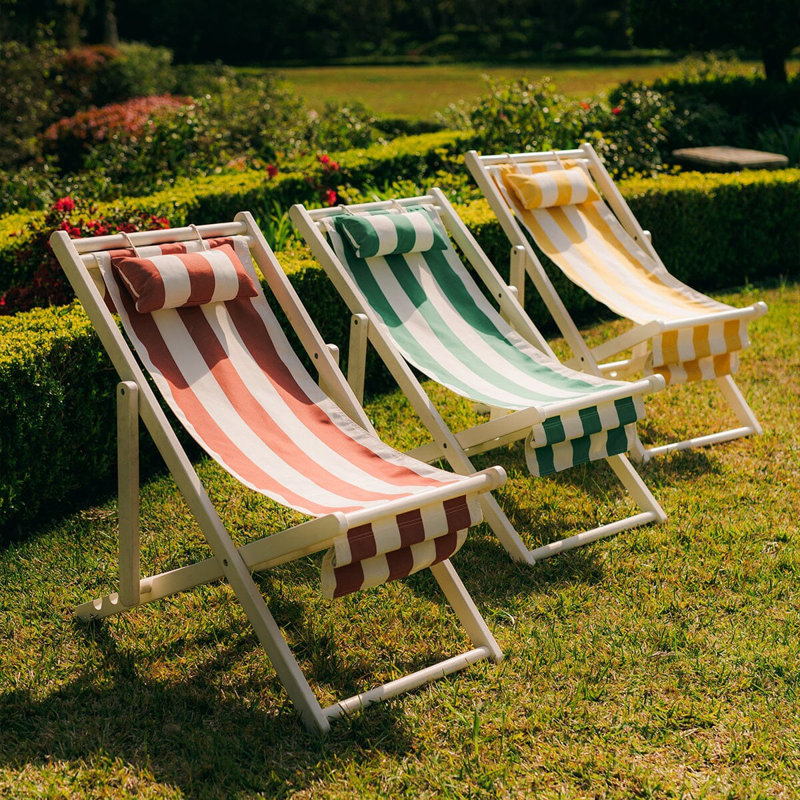 Sling Chair, Green/White