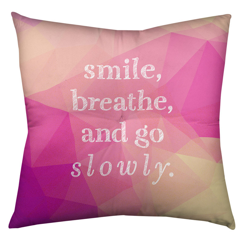 Reversible Throw Pillow, 26" H x 26" W, Pink Diamond