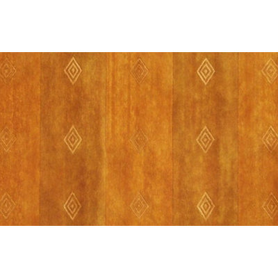 Tapis de zone noué la gold 8 pi x 10 po one-of-kind main Lando