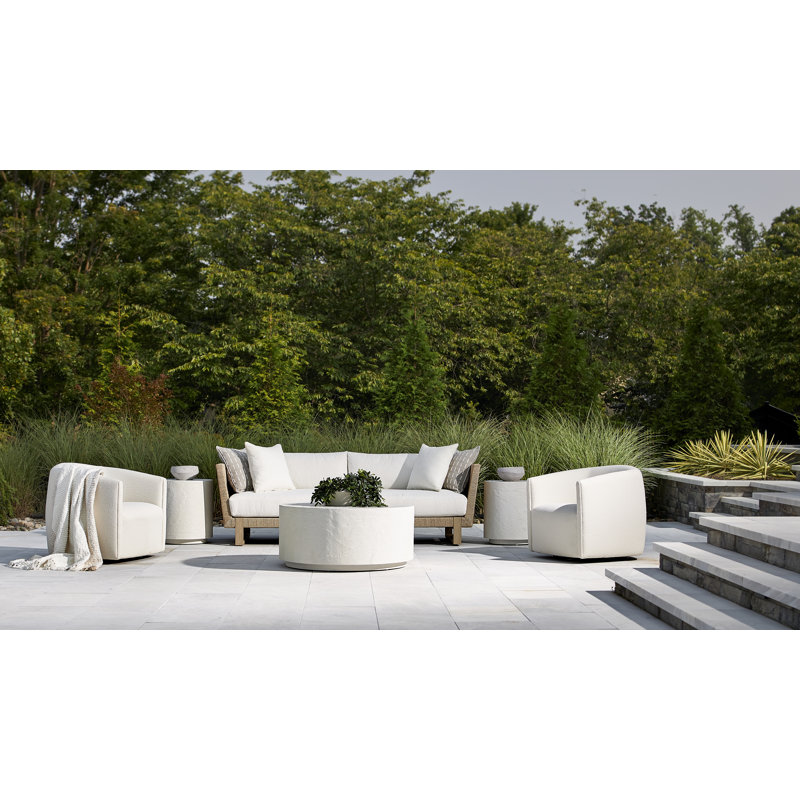 Ravello Outdoor Swivel Lounge Chair, White Linen 6016-000