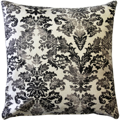 Calliope Gray Damask Pattern Throw Pillow 20X20