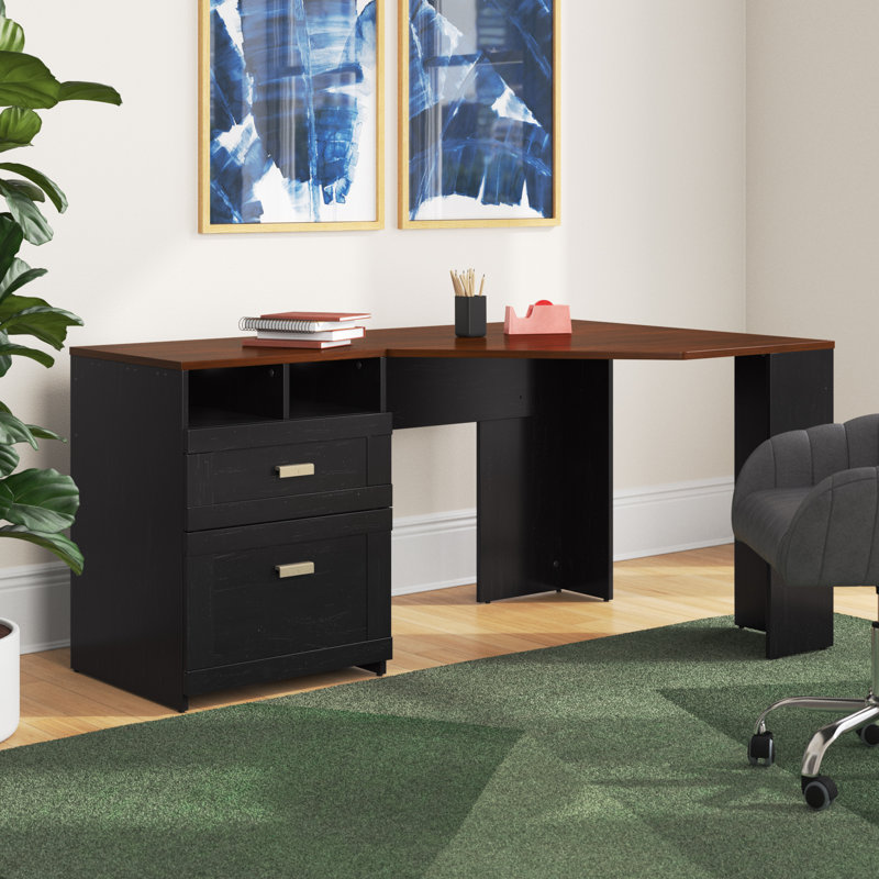 Bureau Katia, Cerisier Hansen / noir antique
