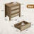 Retro Minimalism 3-drawer Nightstand With Charging Station