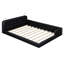 Grand lit plateforme tapissier avec 2 lampes de lecture