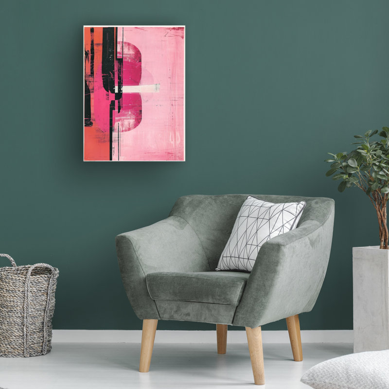 Œuvre d'art sur toile rose Momal, H 14 po x l 19 po