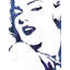 Marilyn Monroe en bleu - décor de toile figurative beauté encadrée