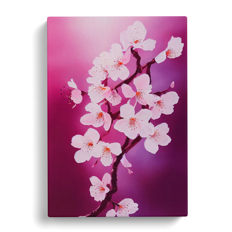 Cherry Blossom Tree Expression - Wrapped Canvas, 60cm H x 40cm W x 3cm D