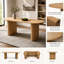 Table de salle à manger ovale extensible de 178 cm (70 pouces) pour 6 à 8 personnes, de style moderne, avec pied central à lattes.-133275631